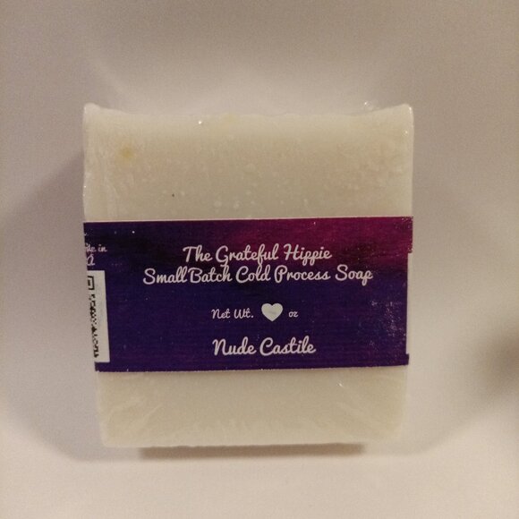 The Grateful Hippie Other - Nude Handmade  Olive Oil Castile Bar Unscented - No Colors, Nut Oil or Coconut